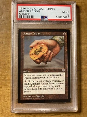 Magic The Gathering ✨AMBER PRISON ✨Mirage PSA 9 MINT RARE Artifact 1996 POP 1 ! - Image 1 of 2