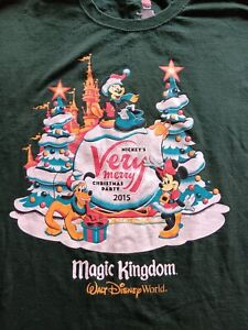 Disney Parks Mickey's Very Merry Christmas Party 2015 Green Shirt size 2XL 