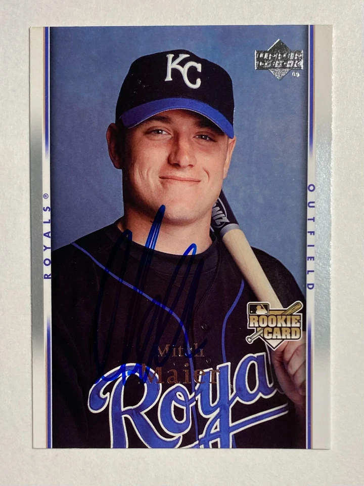 Mitch Maier Signed Upper Deck #123 2007 RC Card Kansas City Royals Auto MLB RAD - Image 1 of 1