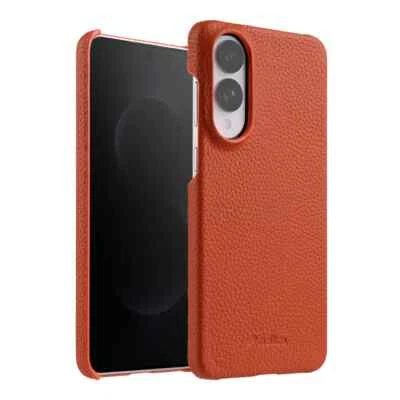 Funda trasera rígida Melkco de cuero genuino para Samsung Galaxy S25 Edge Business Foto 1 de 4