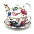 Tee für eine Tasse Becher Untertasse Teekanne Set Blumen Anthina William Morris Geschenkverpackung