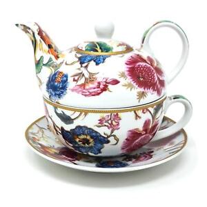 Tea For One Cup Mug Saucer Teapot Set Floral Anthina William Morris Gift Boxed