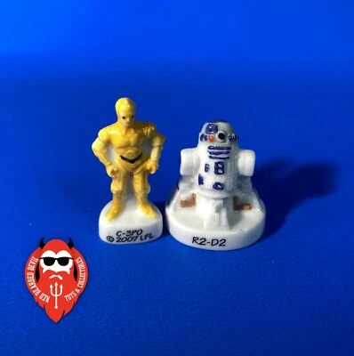Figura de porcelana francesa R2-D2 C-3PO miniaturas Galette des Rois King Cake BB01 Foto 1 de 4