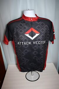 Primal attack victor  Bike Print Short Sleeve full Zip Cycling Mens Large 