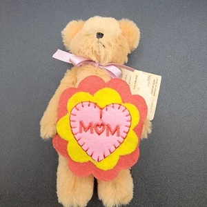 Mini Peluche 5" Boyd’s By Enesco MAMMA Moda Famiglia Orso Marrone con Fiore in Feltro - Foto 1 di 5