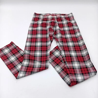 Joe Fresh Pants Girls XL 14 Multicolor Red Plaid Stretchy Leggings - Image 1 of 4