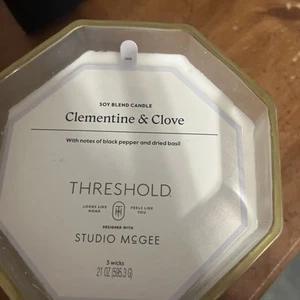 Threshold Studio McGee Rare Candle Clementine And Clove 21oz 3 Wick - Picture 1 of 3