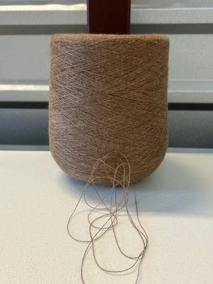 Spool Cone SOFT Lace Peruvian Baby Alpaca Silk Yarn 2lb 1oz 942gr 2009 Brown C - Image 1 of 4