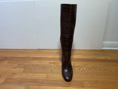 Botas hasta la rodilla Louise et Cie marrón cocodrilo cuero en relieve para mujer 7,5 M NUEVAS Foto 1 de 4