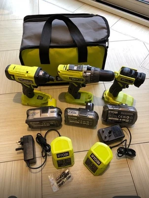 Ryobi 18V One Plus Cordless Power Tools Bundle Batteries Charger - Image 1 of 2