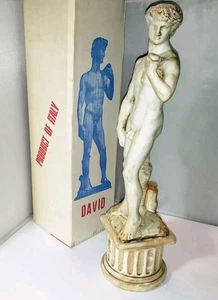 Vintage Sicilian Gold Decanter Replica of David Statue WITH BOX 15½ Michelangelo - Picture 1 of 13