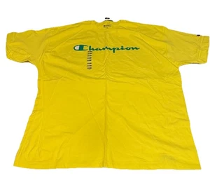 Champion Mens T-Shirt Size 2XL Yellow Short Sleeve Crewneck NWT - Picture 1 of 3