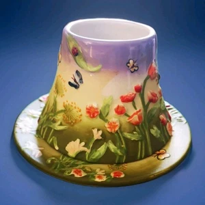 Yankee Candle Pequeño Plato de Sombra Prado Mariposa Ladybird Verano Jardín Cerámica - Imagen 1 de 8