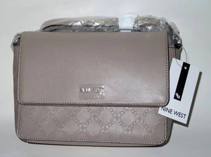 NINE WEST Calandra Mini Crossbody Pumice with Flap - Picture 1 of 7