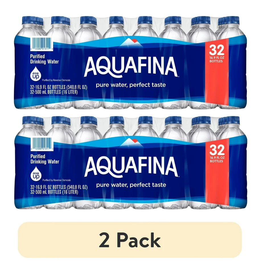 Aquafina Purified Water 16.9 FL Oz Bottles 32 Count