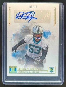 2019 Impeccable Brian Burns RC Gold Rookie Auto #5/25 Panthers - Picture 1 of 2