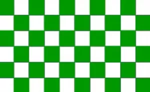 BANDERA A CUADROS VERDE Y BLANCO equipo deportivo 5x3 a cuadros - Imagen 1 de 1