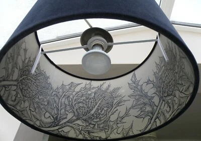 HANDMADE Bespoke Timorous Beasties Thistle and Velvet Lampshades 30, 35 or 40 cm