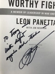 LEON PANETTA SIGNIERT WÜRDIGE KÄMPFE HCDJ 1./1. Obama Buch WOW! - Bild 1 von 8