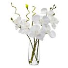  Faux Flowers in Glass Vase with Faux Water 14.6