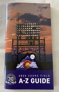 Guía de información de bolsillo Coors Field A-Z 2023 original 30 aniversario - Imagen 1 de 4