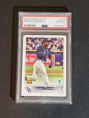 2022 Topps 1st First Edition Wander Franco #215 RC PSA 10 Rookie Cup - Image 1 of 2