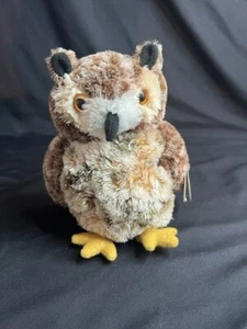 Aurora Flopsies Osmond GREAT HORNED OWL (7") Plush Stuffed Animal With Tags - Picture 1 of 7