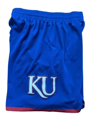 Kansas Jayhawks Y2K Men’s Size Large Player ID Basketball Shorts KU Blue & Red - Image 1 of 4