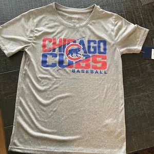 NWT Chicago Cubs Gray Short Sleeve Tee Boy's Size XS 4/5 - Picture 1 of 5