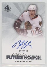 2011-12 SP Authentic Future Watch 892/999 Brandon Saad #238 Rookie Auto RC