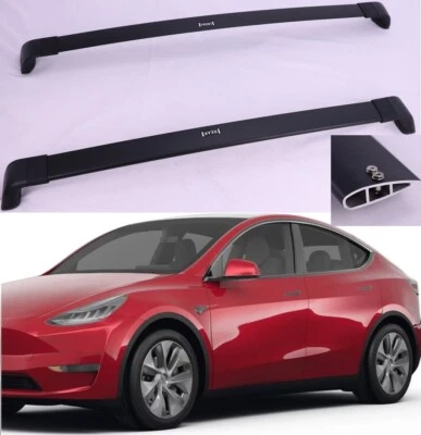 Portaequipajes barra transversal riel portaequipajes para Tesla modelo Y 2020-2023 2024 Foto 1 de 4
