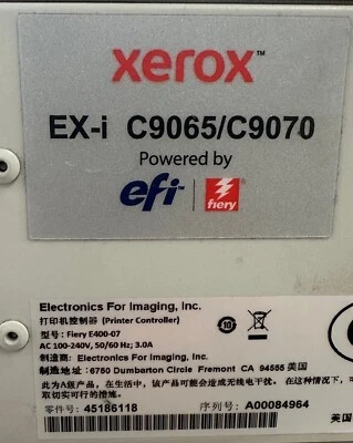 Xerox Primelink  C9065/C9070 Fiery Print Server EX-i Controller E400-07 GZF - Image 1 of 4