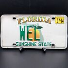 2014 Florida WEL Personalized Pinellas Expired License Plate White Orange Green