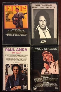 AUDIO CASSETTE COLLECTORS SPECIAL 4 ARTISTS N Diamond/Elvis/Paul Anka/K Rogers - Picture 1 of 11