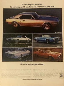 Anuncio impreso Pontiac 1967 vintage Coche deportivo nuevo Nifty como estos - Imagen 1 de 1
