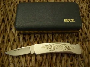 LIMITED EDITION BUCK KNIFE 526  / .925 Sterling Silver Scales / NEVER USED 1997 - Picture 1 of 11