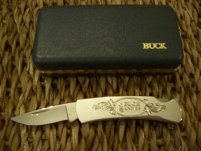 LIMITED EDITION BUCK KNIFE 526  / .925 Sterling Silver Scales / NEVER USED 1997 - Image 1 of 4