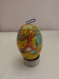 vintage paper mache hen & chicks design Easter egg ornament made in germany Open - Picture 1 of 5
