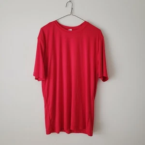 Sport-Tek T-Shirt Tee Mens Large #34 on the Back Red Activewear ST350 Preowned - Picture 1 of 10