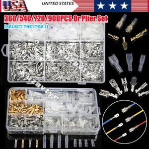 900pcs Automotive Electrical Wire Connectors Kit Male Female Spade Terminals Set - Picture 1 of 38