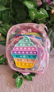 30PCS Fidget Pop Toys W backpack for Girls,  CUPCAKE