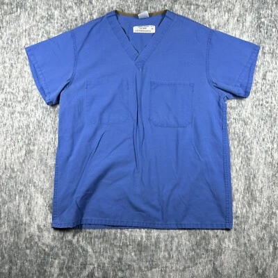 Medline Scrub Shirt Womens Medium Blue Workwear Hospital Nurse Medical Teamwear - Image 1 of 4