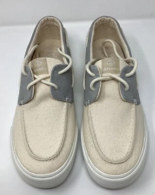 Sperry Canvas Top Sider Bahama II Hemp Cream With Gray Accents Men’s Size 13 - Image 1 of 4