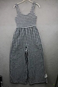ASOS Design Stretch Smocked Tank Top Jumpsuit-Wide Legs-Gingham-Size 6-NWT - Picture 1 of 10
