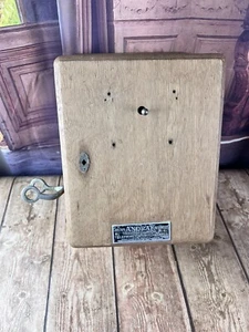 Teléfono antiguo Julius Andrae & Sons madera de roble manivela caja telefónica pieza - Imagen 1 de 17