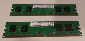 512MB = 2 x SAMSUNG 256MB 1Rx16 PC2-4200U-444-12-c1 Kit Memory New Tested - Picture 1 of 2
