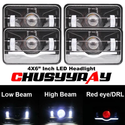 Faros LED de haz alto bajo DRL para Buick Riviera 1975-1985 - 4X6" Foto 1 de 4