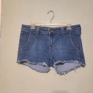Levi's VTG Y2K 545 Denim Jean Short Shorts Women's 10 Cut Off Factory Fade - Picture 1 of 5