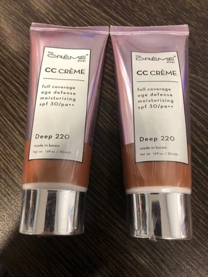 2-PACK The Creme Shop CC Creme Full Coverage spf 30 1.69 oz. - Deep 220 - Image 1 of 2