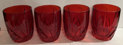 Set Of Four WATERFORD CRYSTAL Marquis Brookside Red Double Old Fashioned NEW - Image 1 of 2
